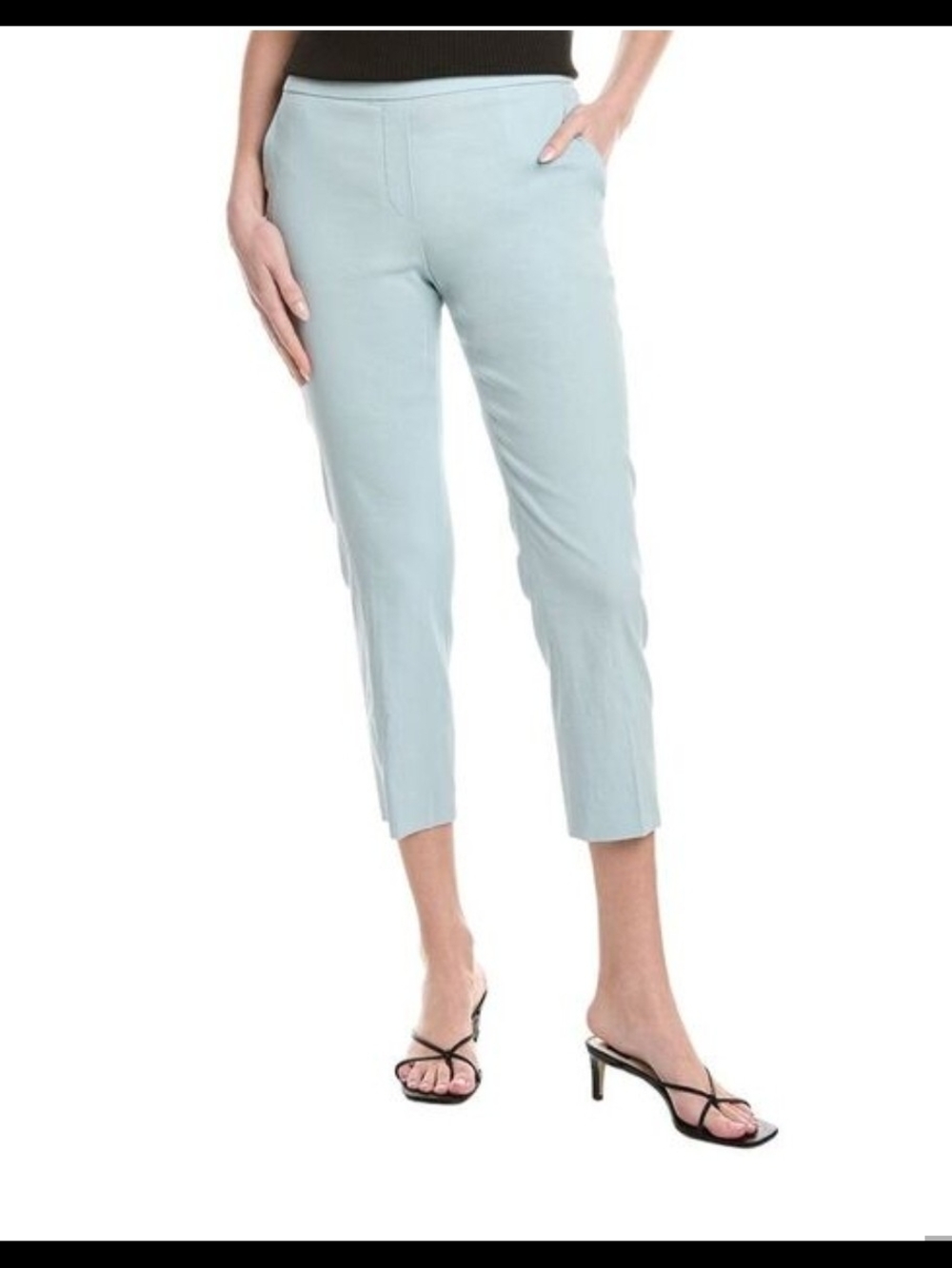 Theory Light Blue Cropped Pull-On Pants
